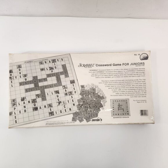 1982 Scrabble For Juniors Board Game Edition 5 Cheftain Selchow Vtg SEALED - Picture 9 of 10